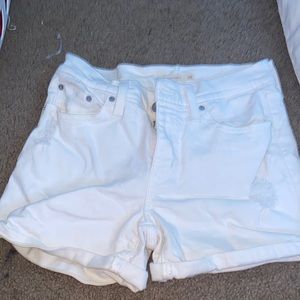 white jean shorts